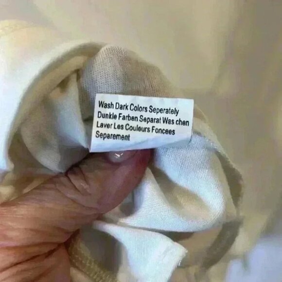 BESFLY WOMENS SOFT CREWNECK CUFFED SHORT SLEEVE TOP LIGHTWEIGHT OFF WHITE SIZE M - Picture 9 of 9